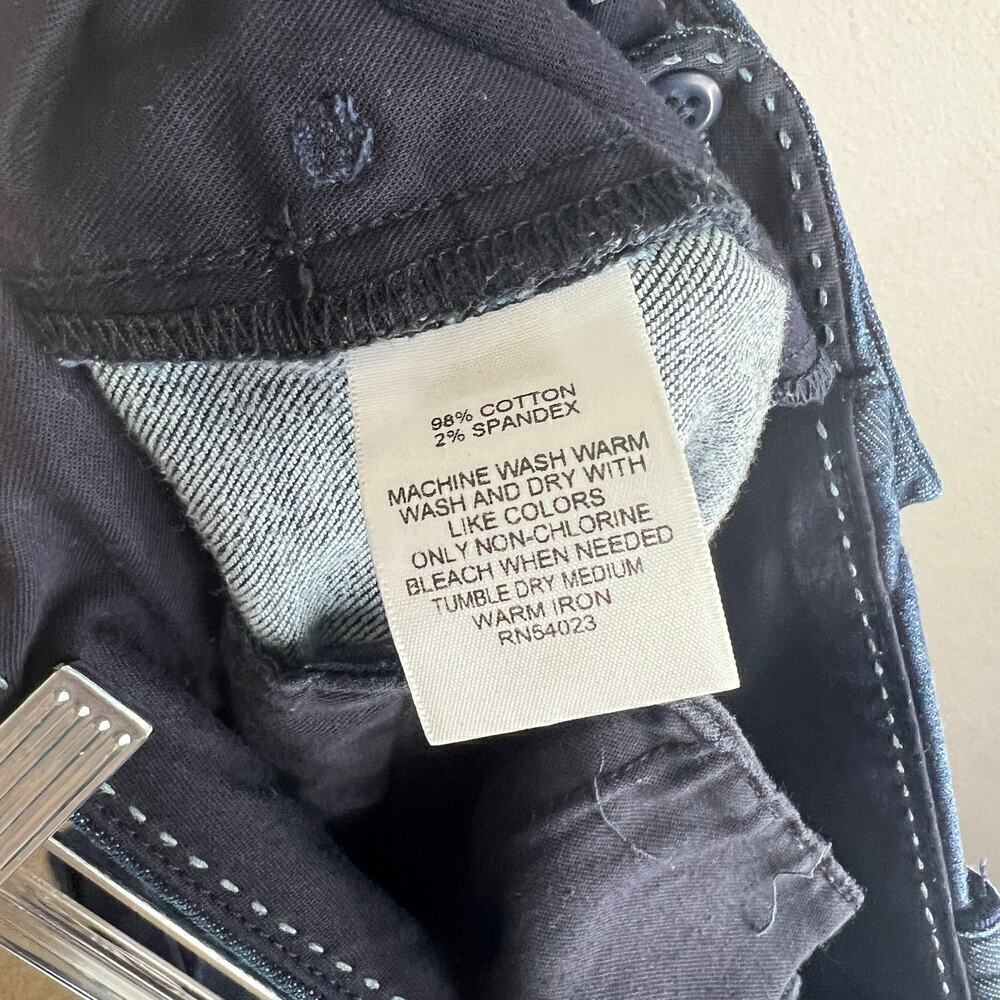 Banana Republic Urban Denim Capris Women's 6 Trouser Low Rise Cuffed Dark Wash - Picture 7 of 7
